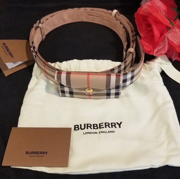 🚫SOLD! GENUINE BURBERRY ENVELOPE POUCH BELT - Picture 6 of 7
